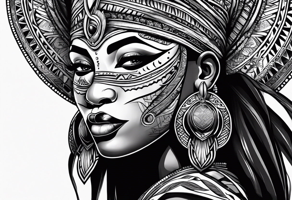 African masks tattoo idea