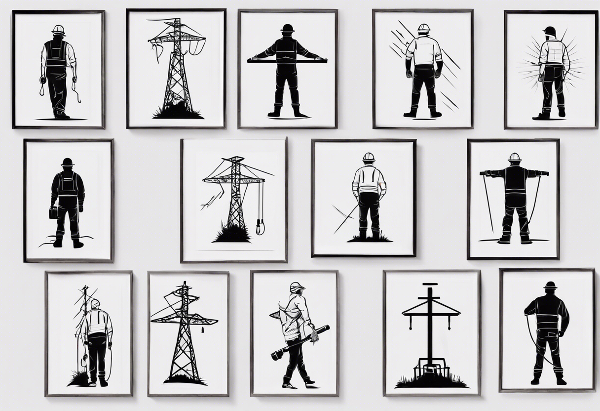 power line utility worker tattoo idea