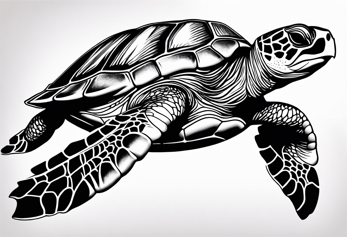 Sea turtle tattoo idea