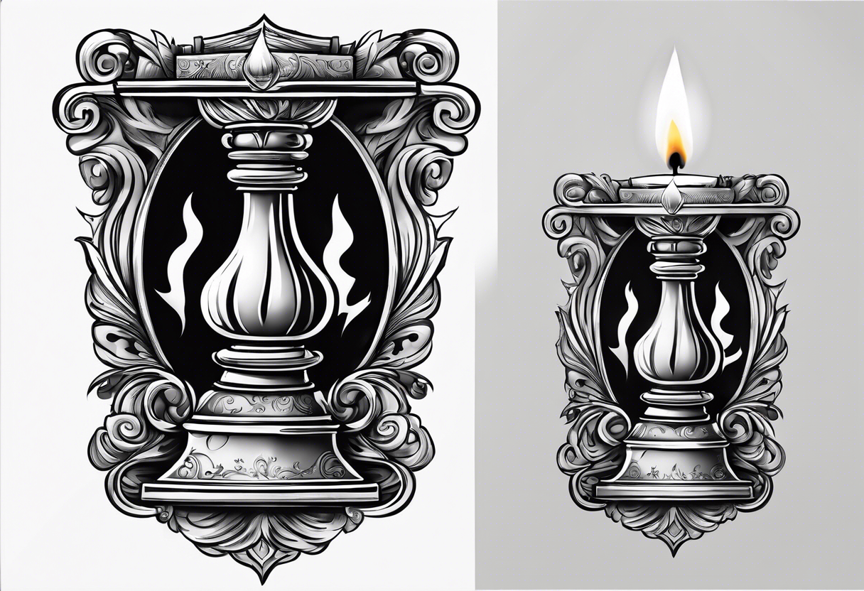 discipline above stock market candle stick tattoo idea