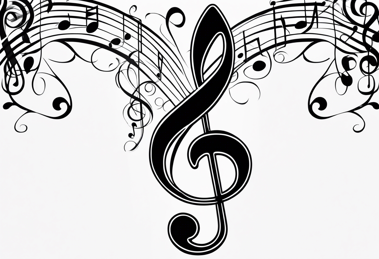 Treble clef tattoo idea