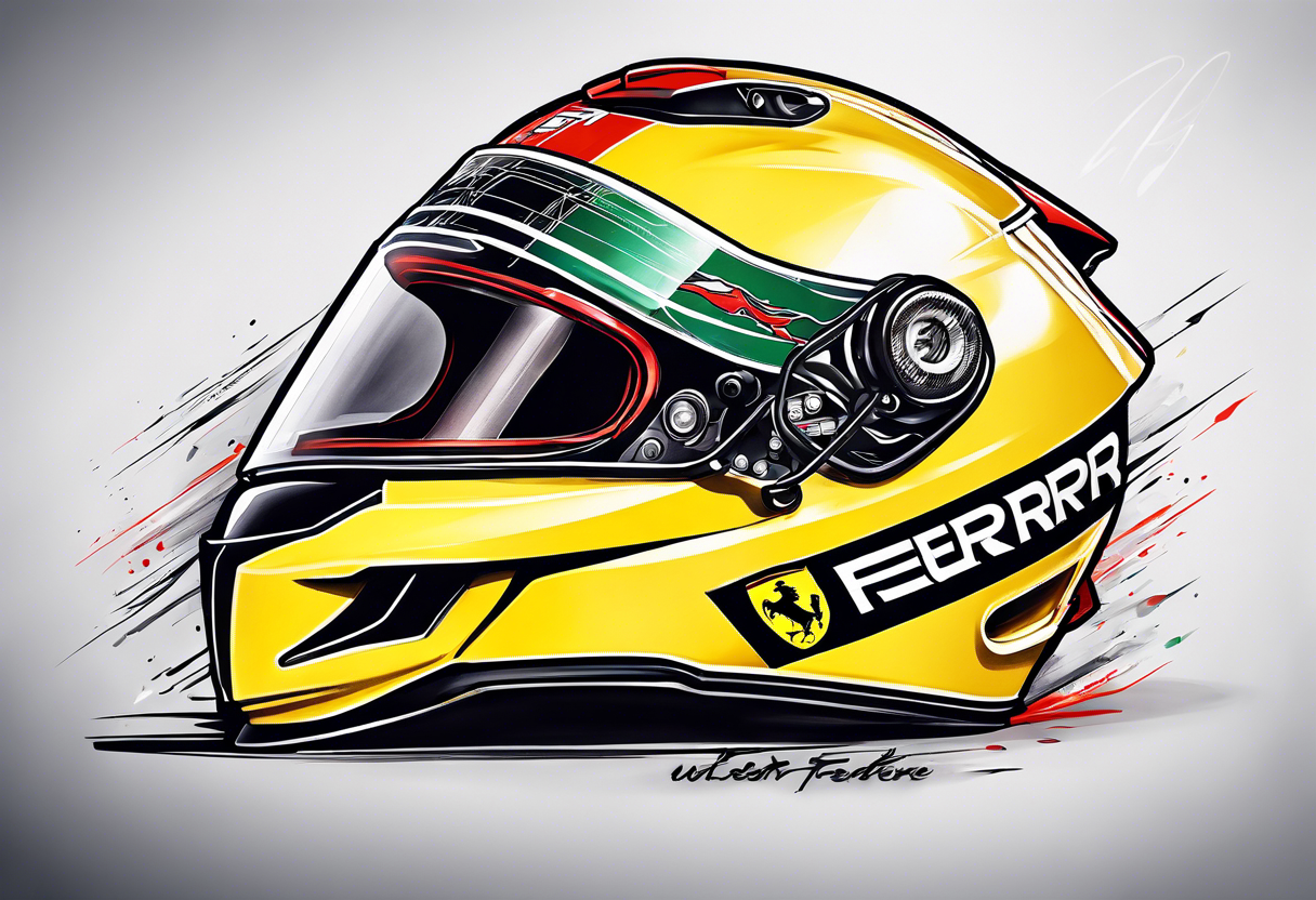 Formula 1 helment ferrari leclerc tattoo idea