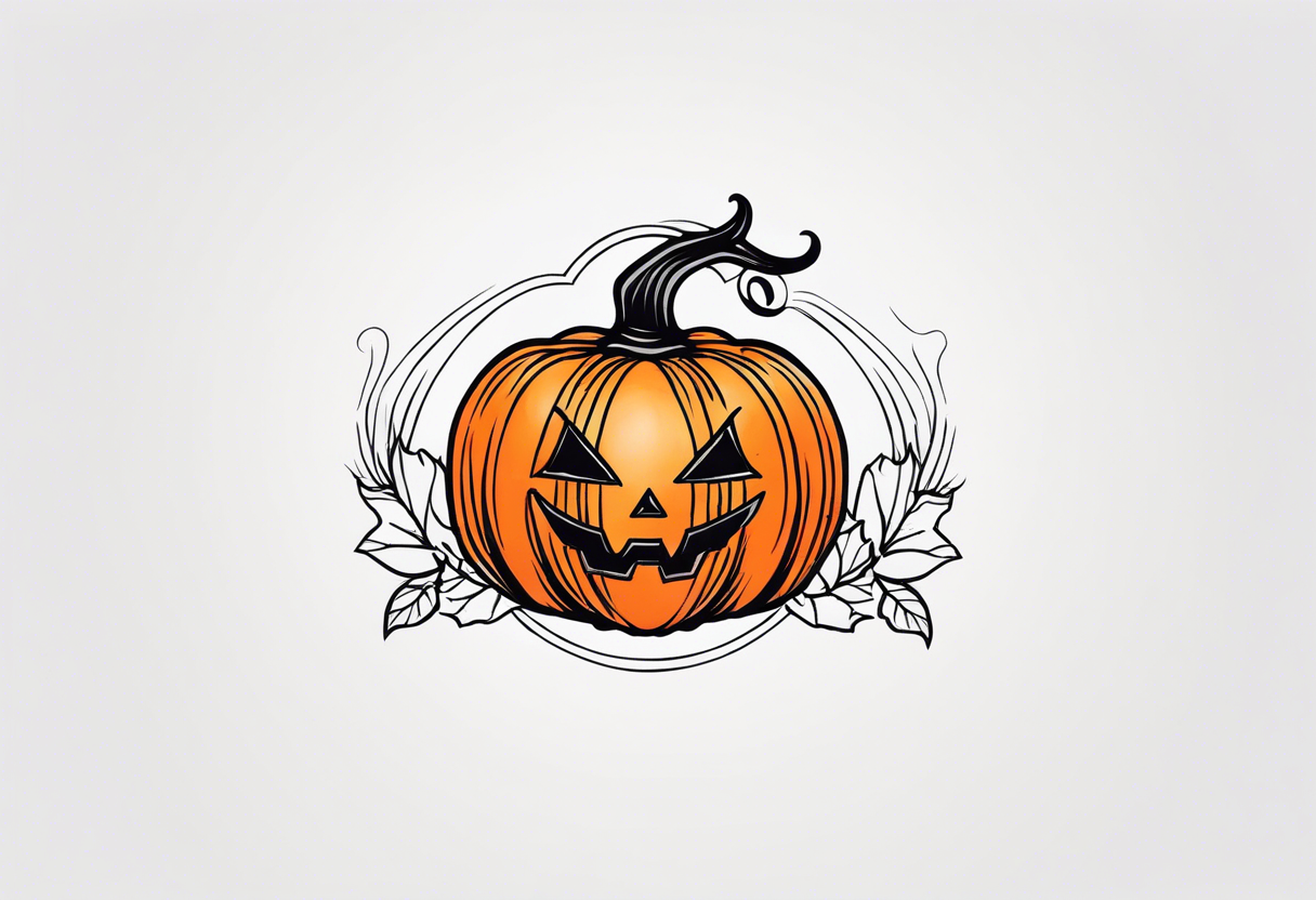 pumpkin halloween tattoo idea