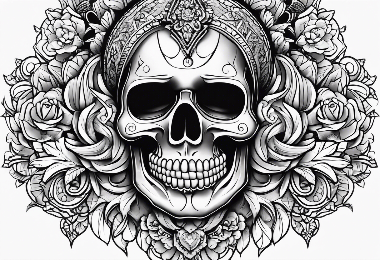 santa muerta tattoo idea