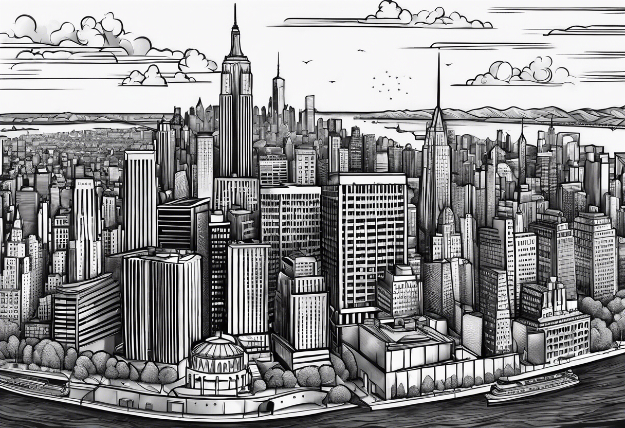 Brooklyn skyline tattoo idea