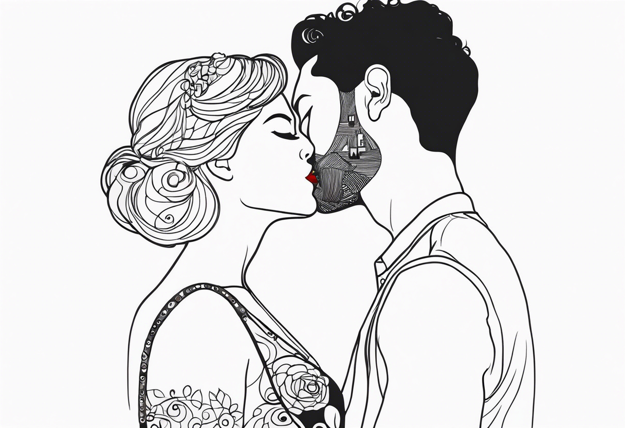 a kiss by gustav klimt tattoo idea