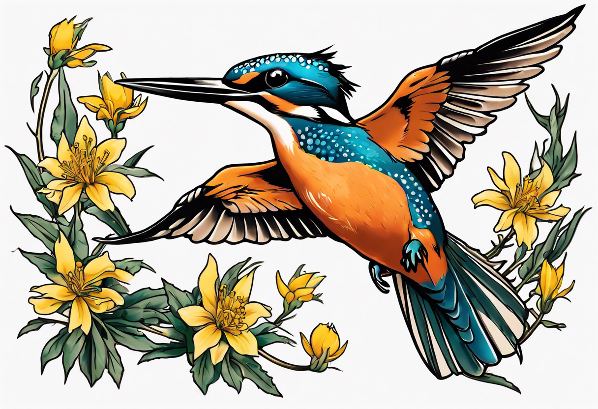 Vibrant Kingfisher | Picture tattoos, Kingfisher tattoo, Animal tattoos