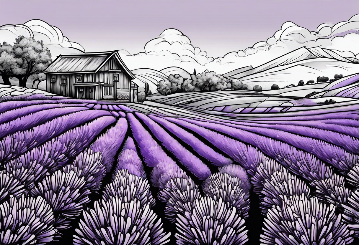 lavender in a bunch tattoo idea