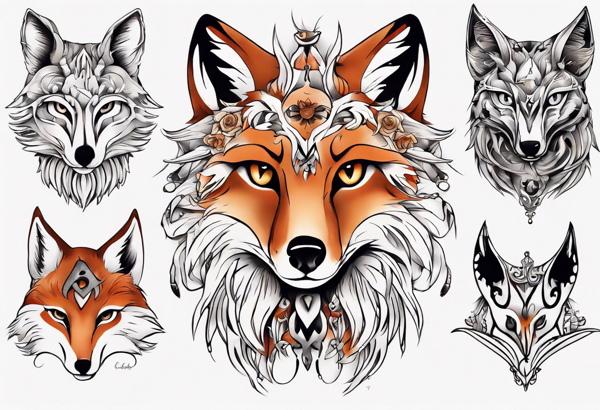 ein Tier aus Fuchs und Eule tattoo idea