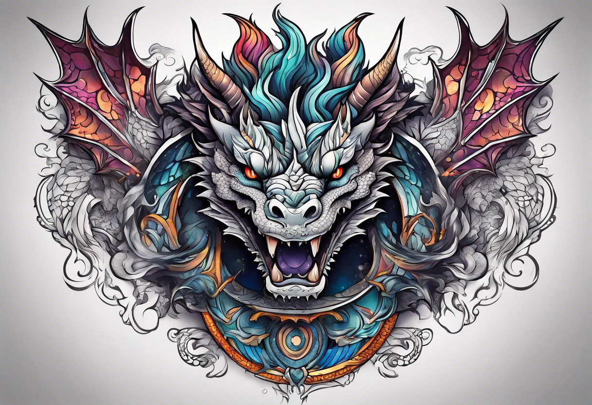 Dragon thigh tattoo tattoo idea