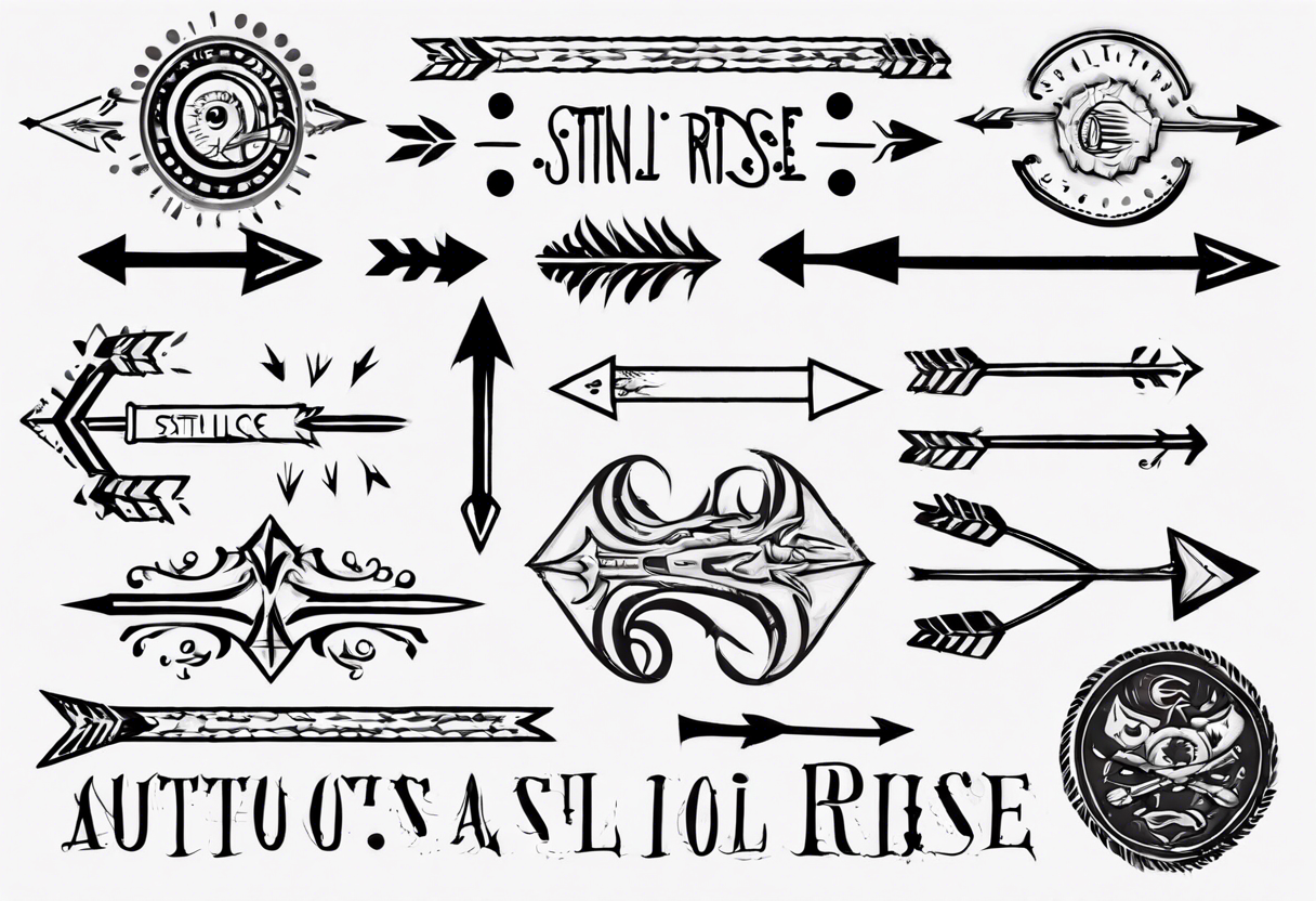 Premium Vector | Set of graphic arrows for tattoo design