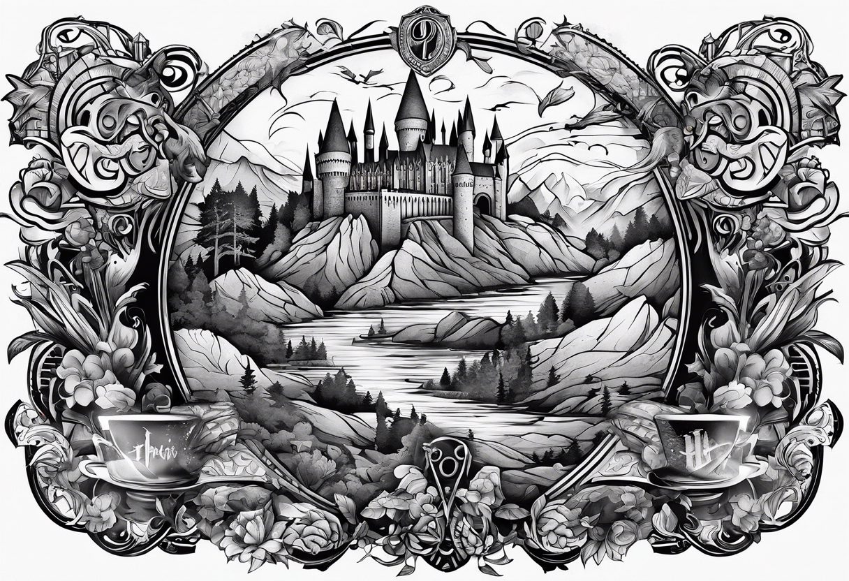 harry potter movies make it one item form all the moives tattoo idea
