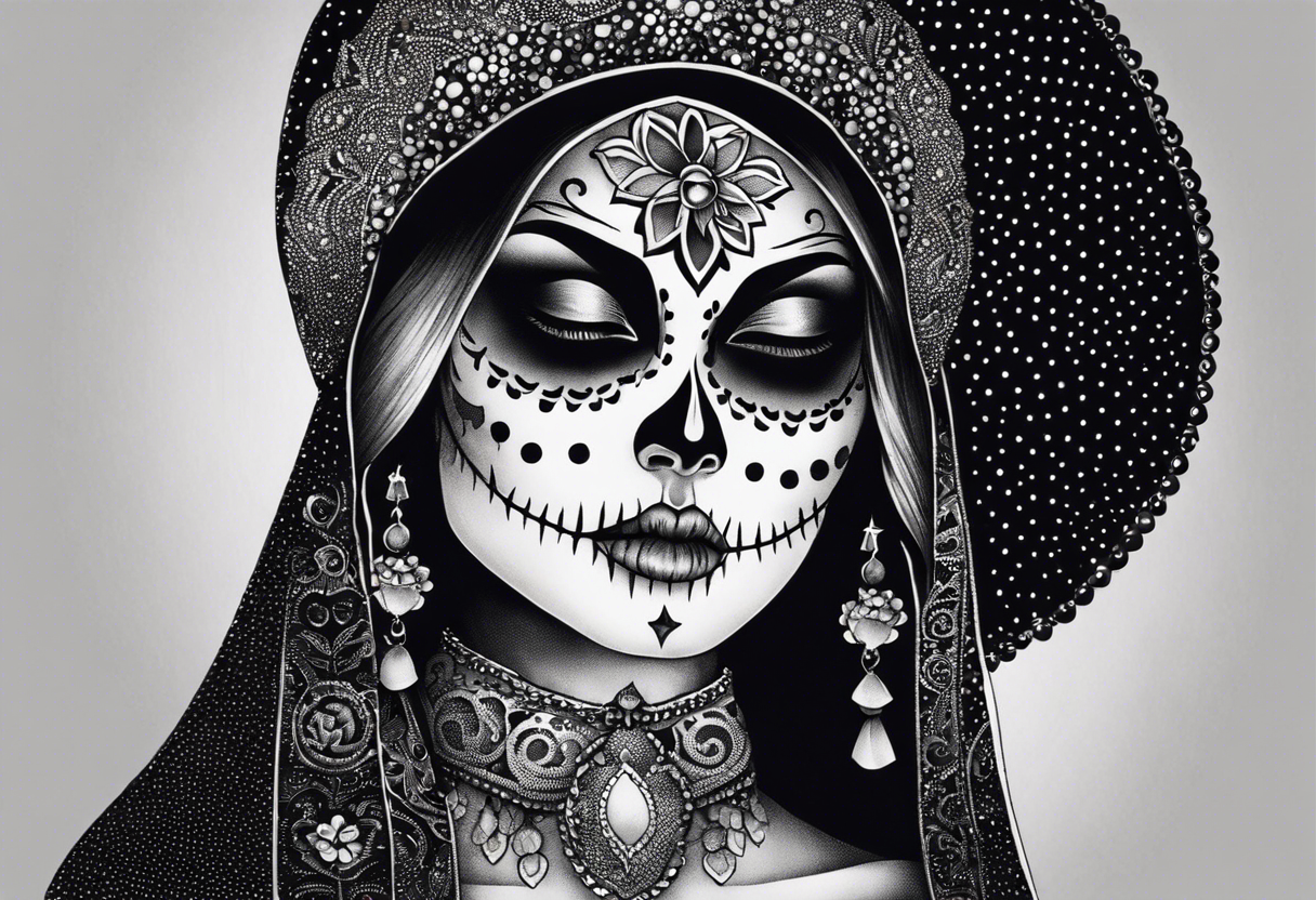 santa muerta tattoo idea