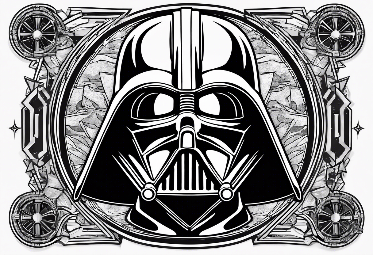 Star wars insignia with 2 lightsabers, including the phrase "May the 4th" tattoo idea