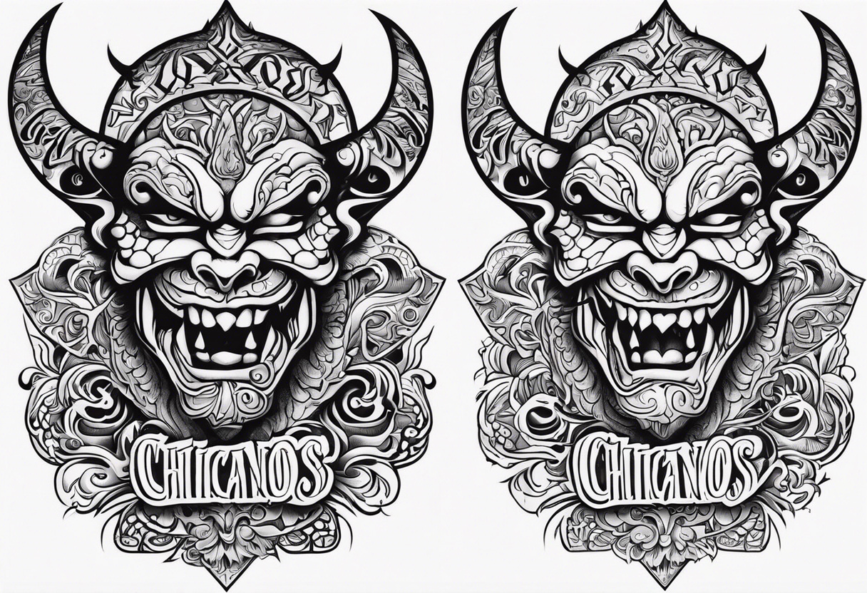 demon in chicanos tattoo idea