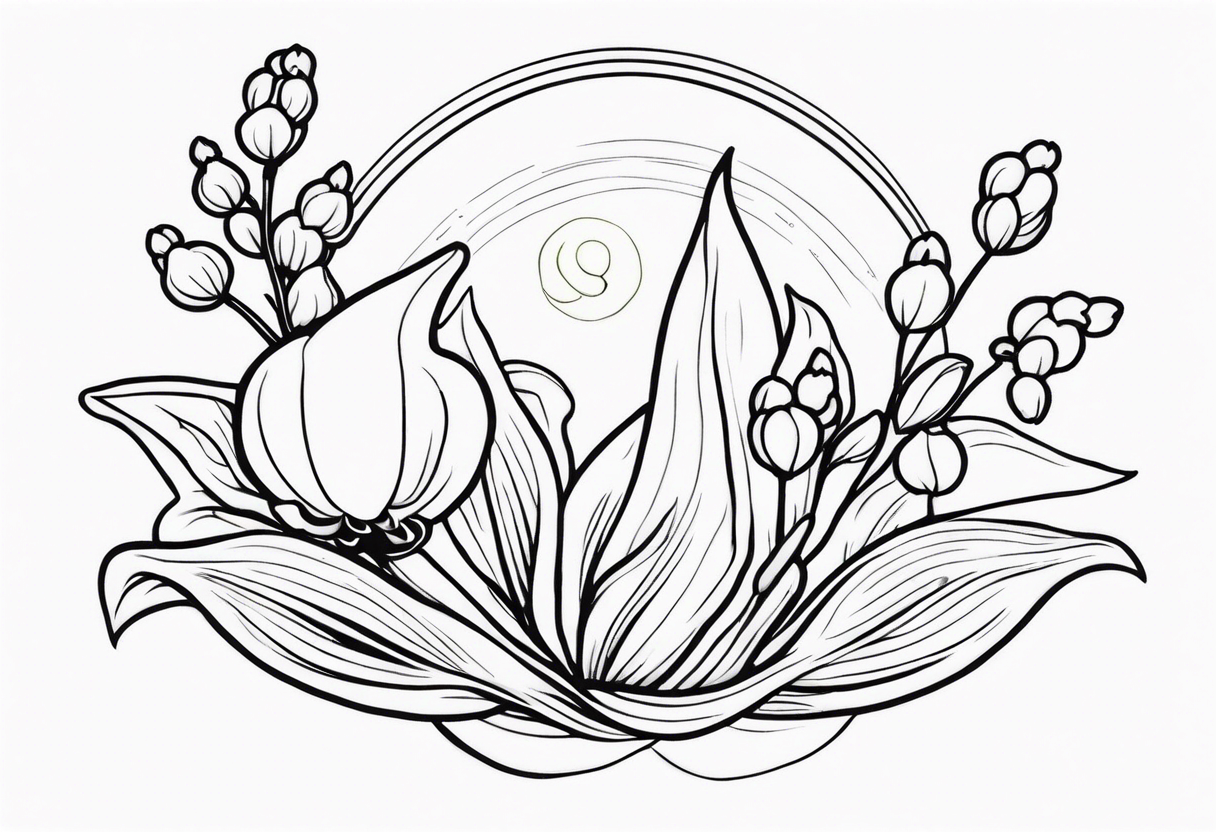 Lilly of the valley and Saturn tattoo idea