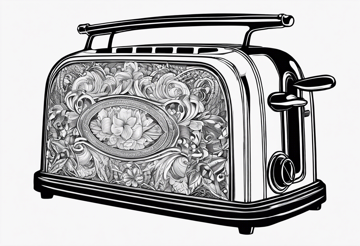 a toaster holding a smith and Weston tattoo idea