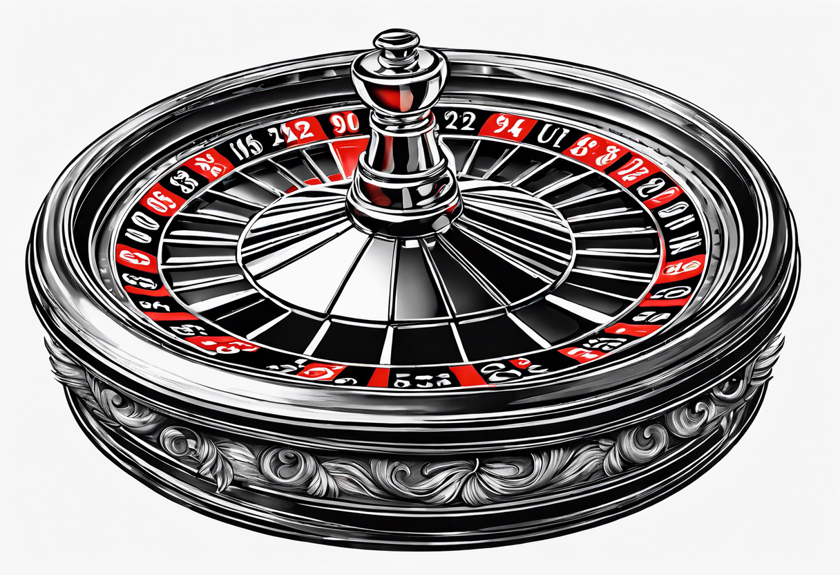 Roulette casino palmier soleil tattoo idea