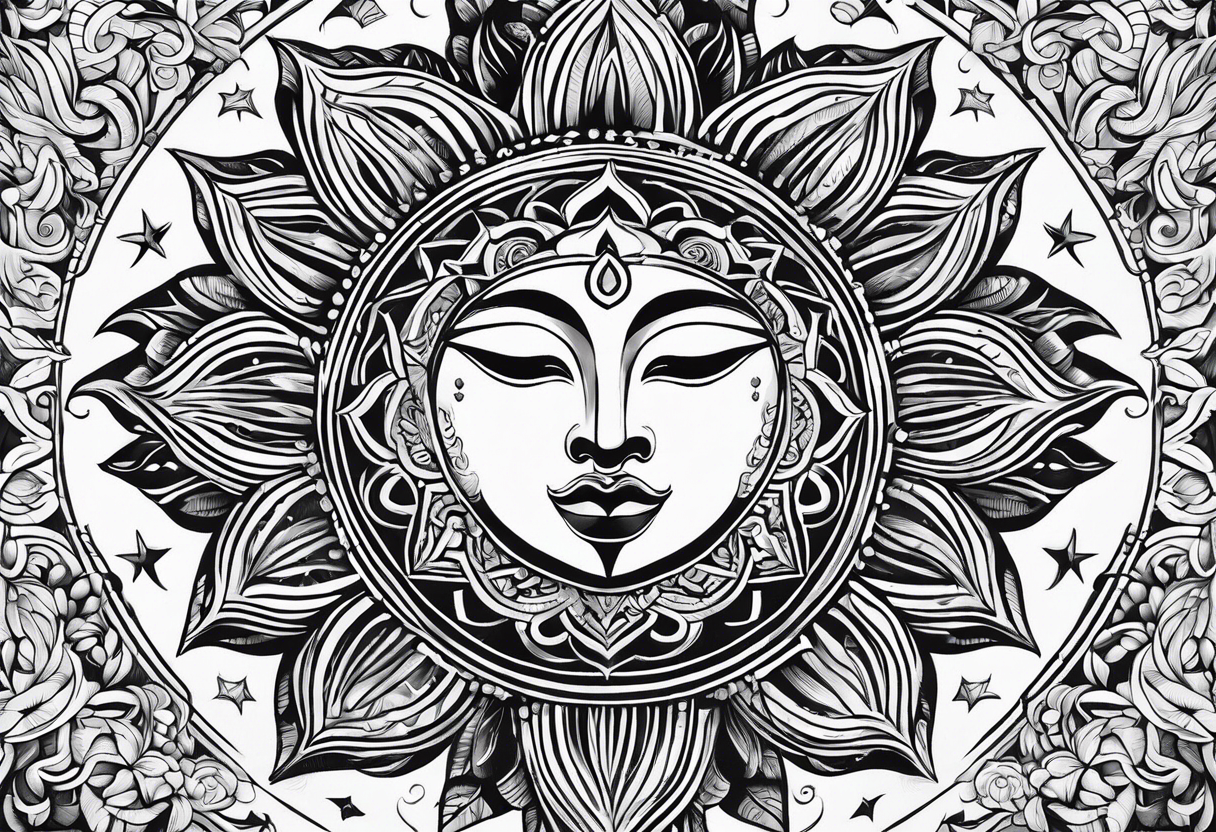 Filipino sun tattoo idea