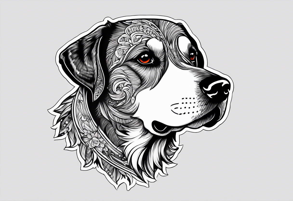 Burnt dog tattoo idea