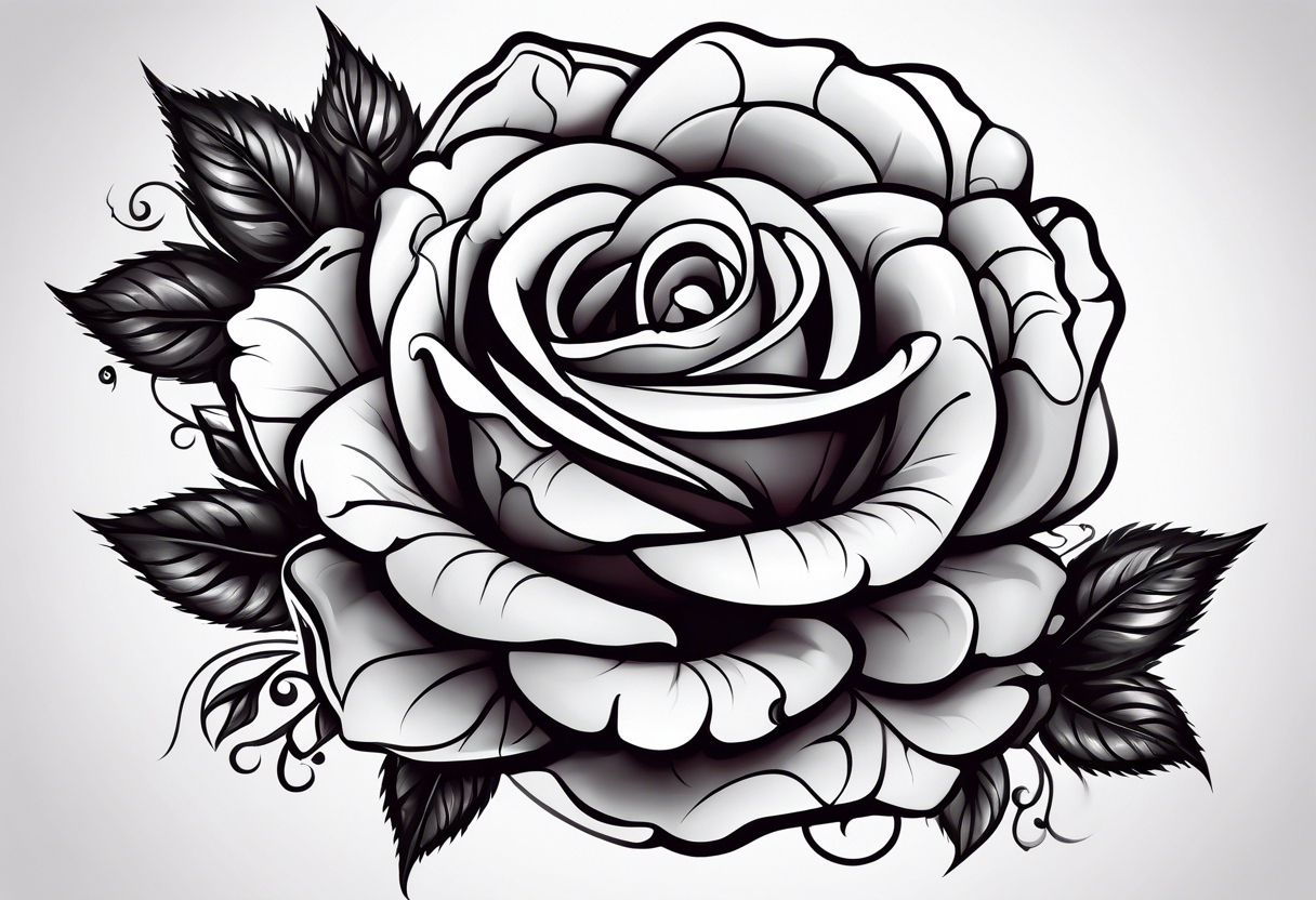 a beautiful rose tattoo idea