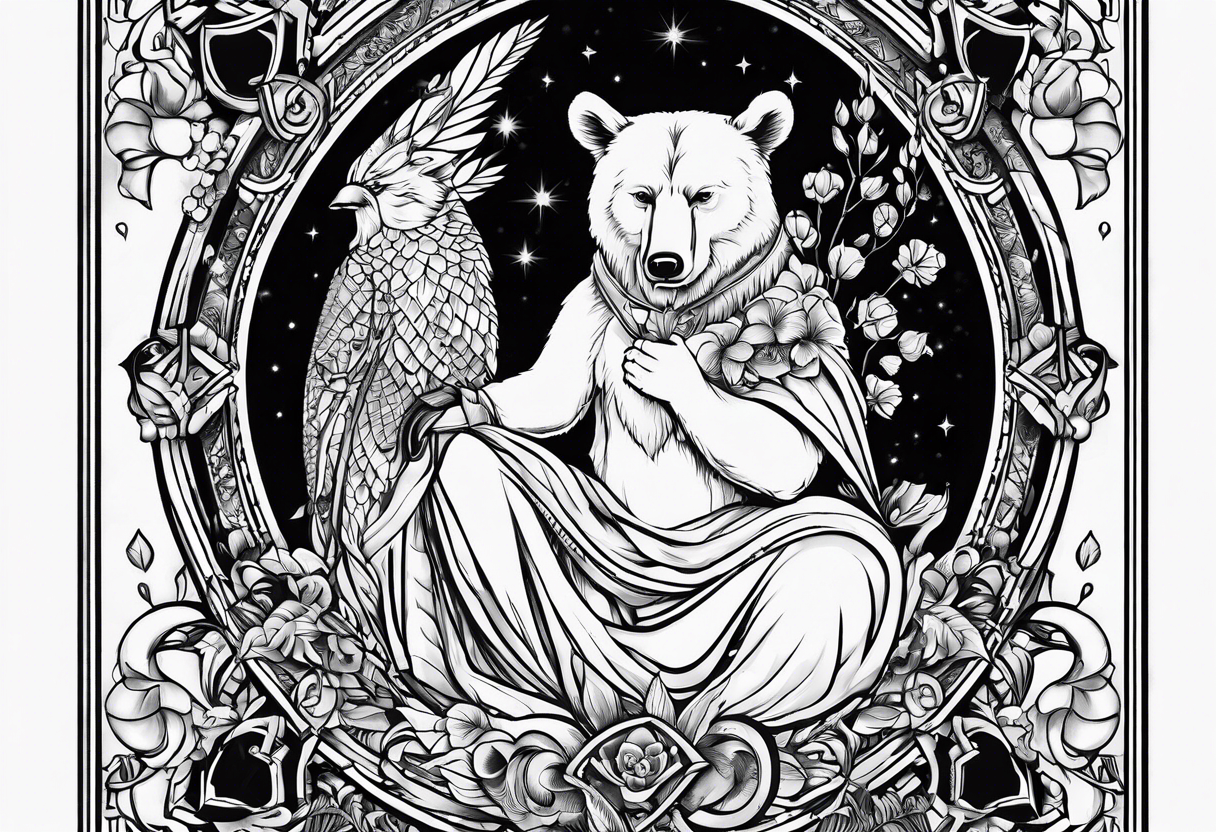 The fool tarot as a bear tattoo idea