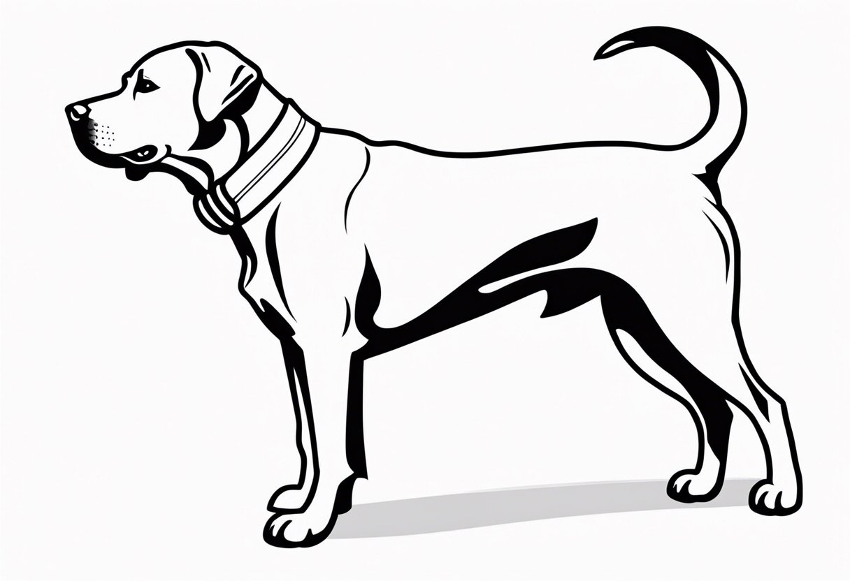 Dog Labrador with boxing gloves tattoo idea