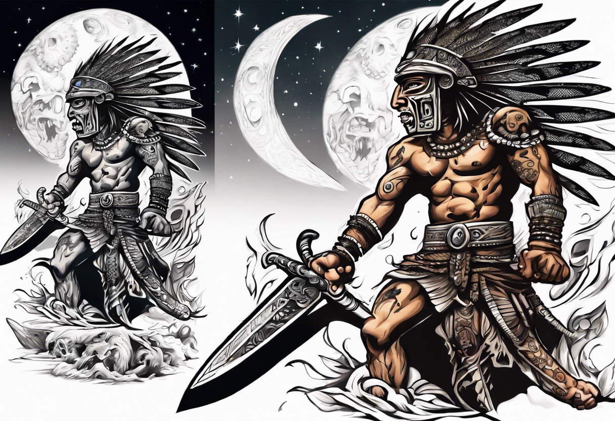 Aztec Warrior tattoo design by WARVOX.COM by WARVOX on DeviantArt