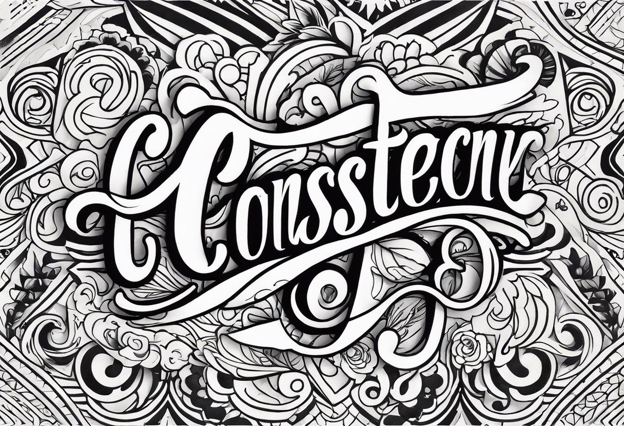 consistency tattoo idea