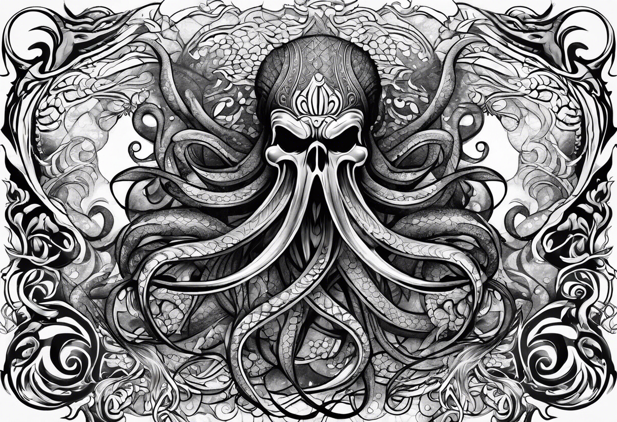 Kraken arm sleeve tattoo idea