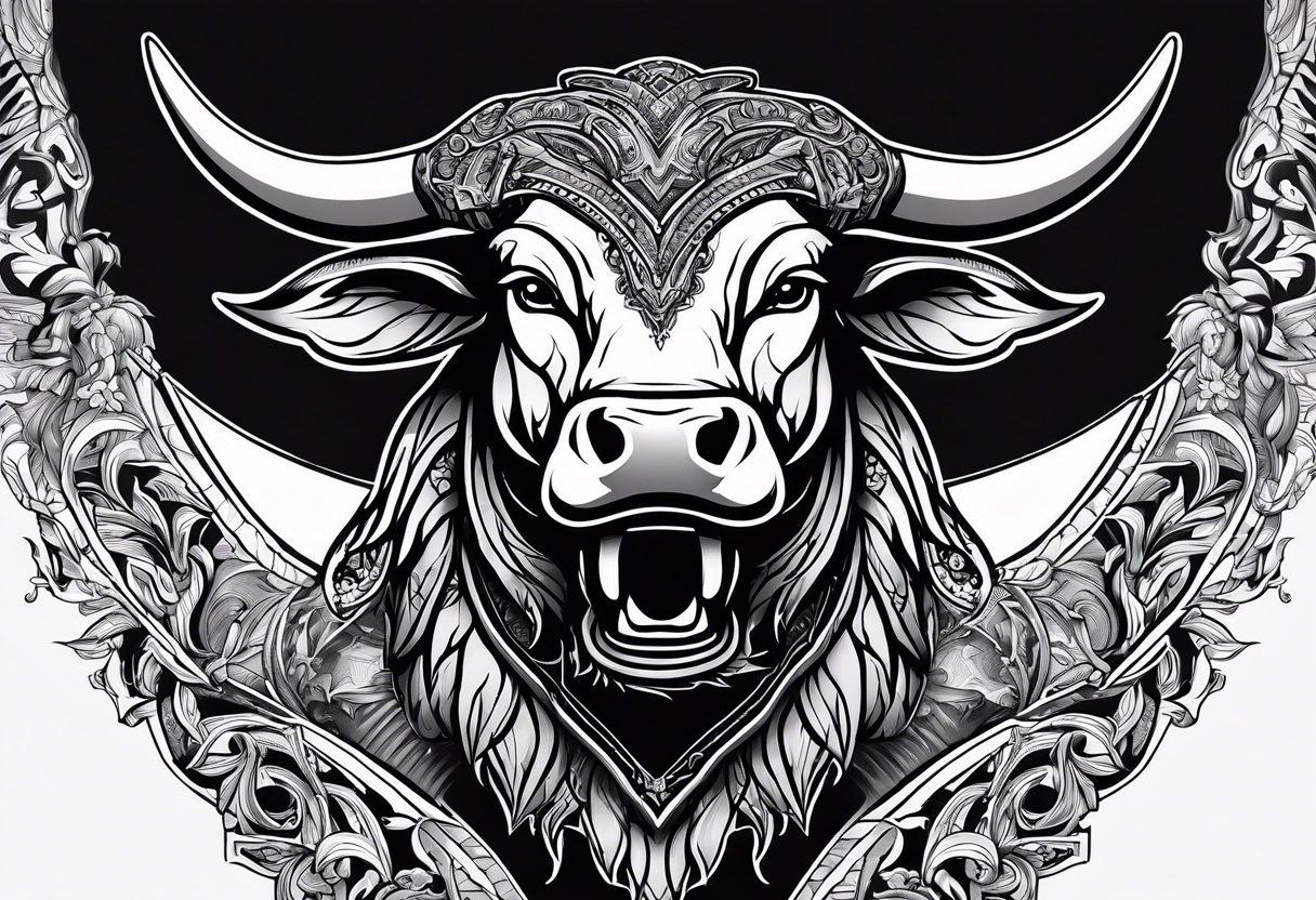 Nvidia geforce claw logo morphing into an aggressive bull tattoo idea