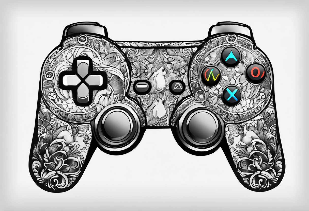 Controller with emotion buttons tattoo idea