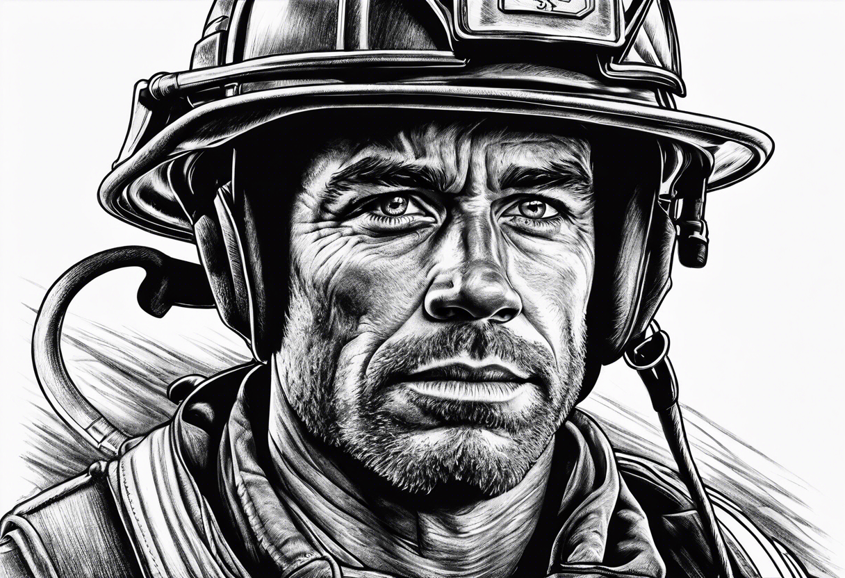 Dead firefighter tattoo idea