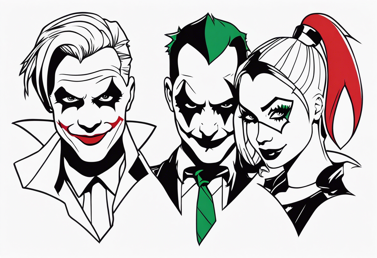 joker and harley quinn tattoo idea