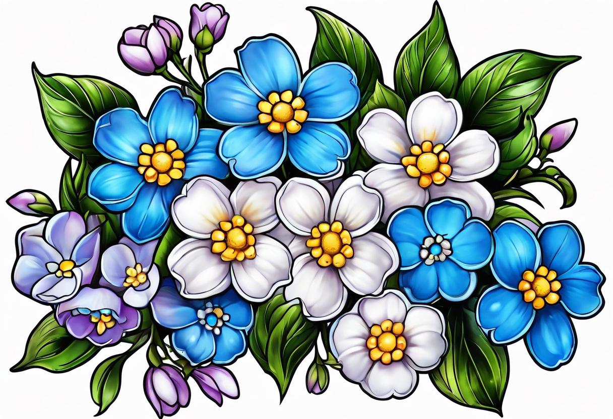 Forget me not flowers tattoo idea