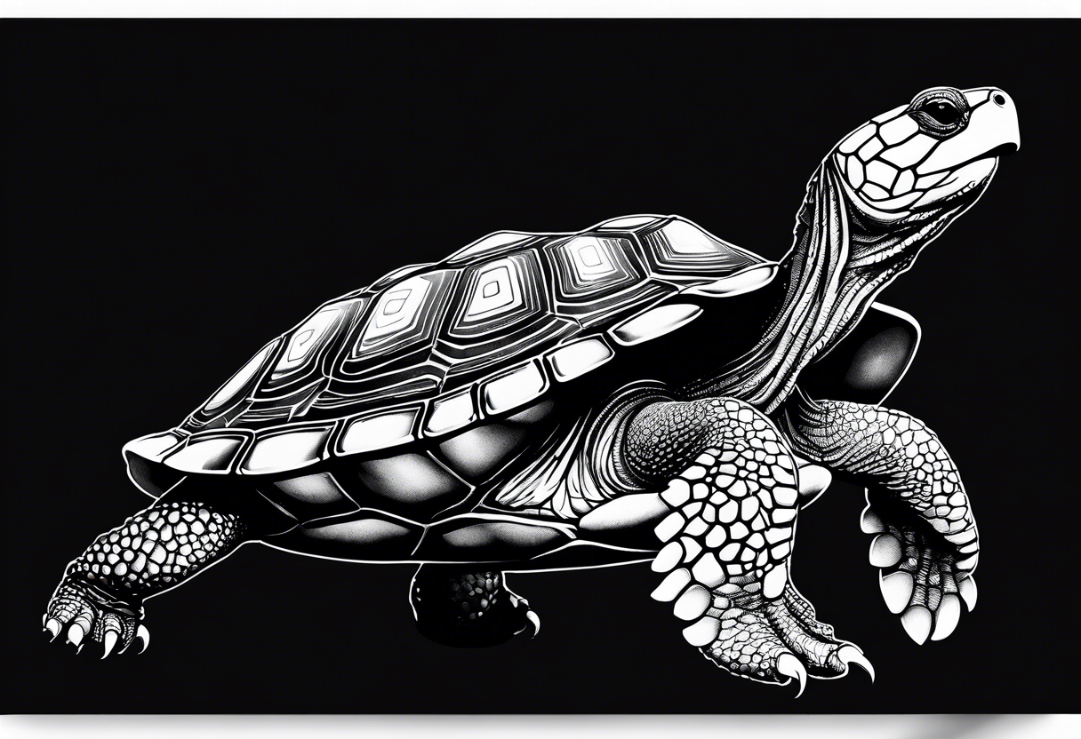 Side profile, tortoise tattoo idea