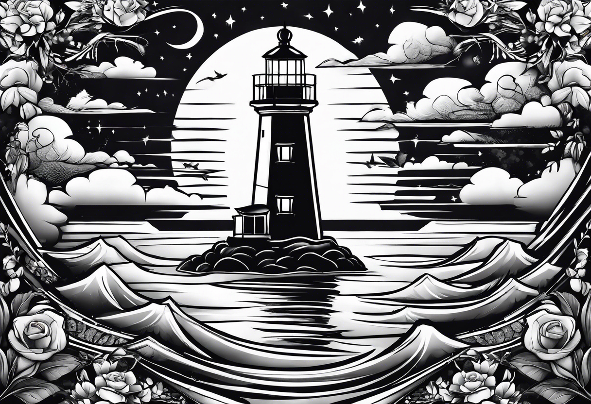 Suicide survivor with a light house light vs dark tattoo idea