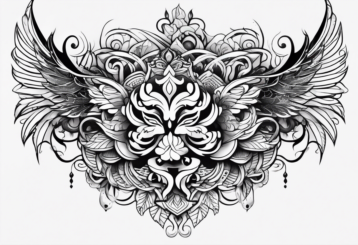 tattoo with swirly elements tattoo idea