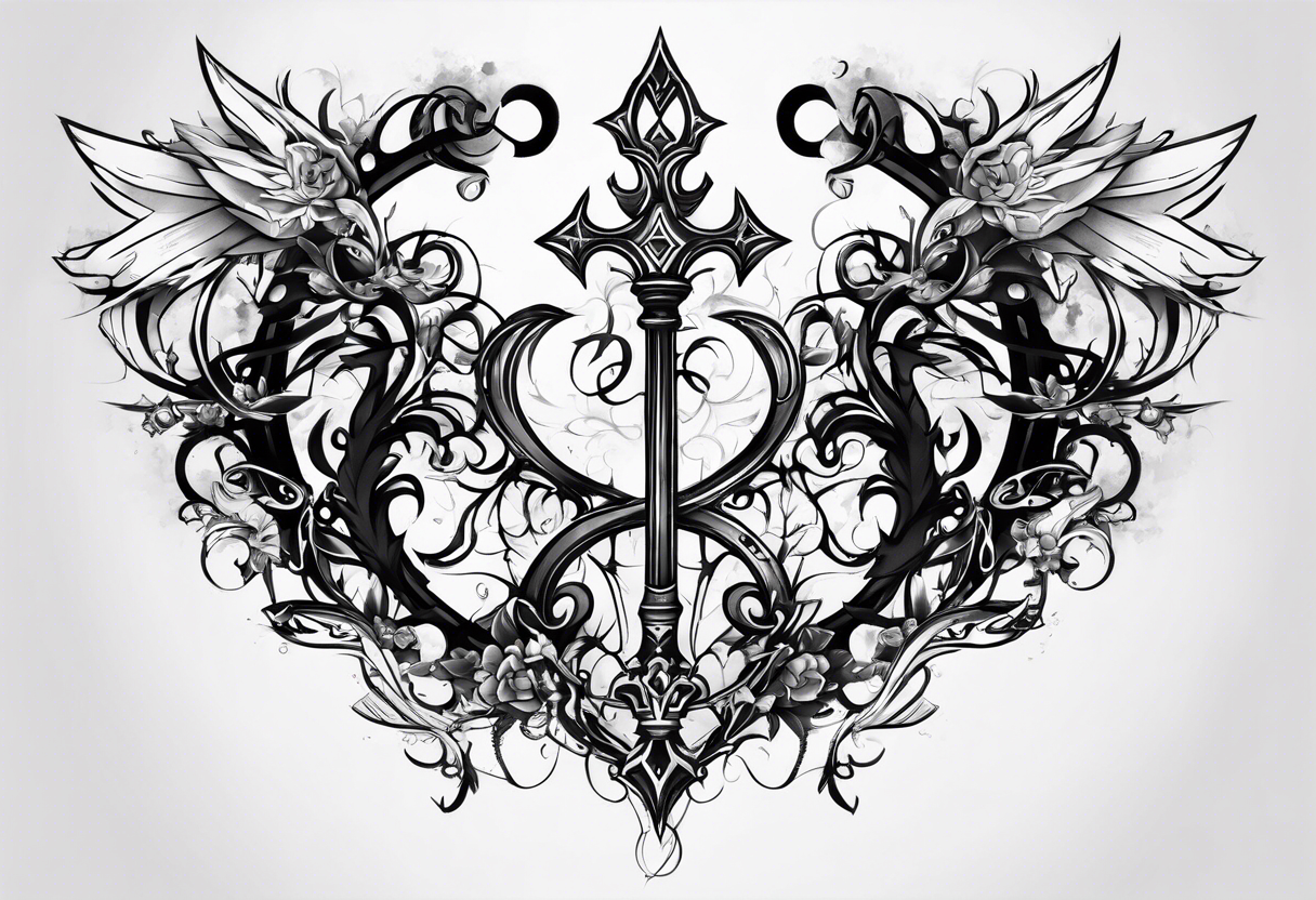 Kingdom Hearts Keyblade tattoo idea