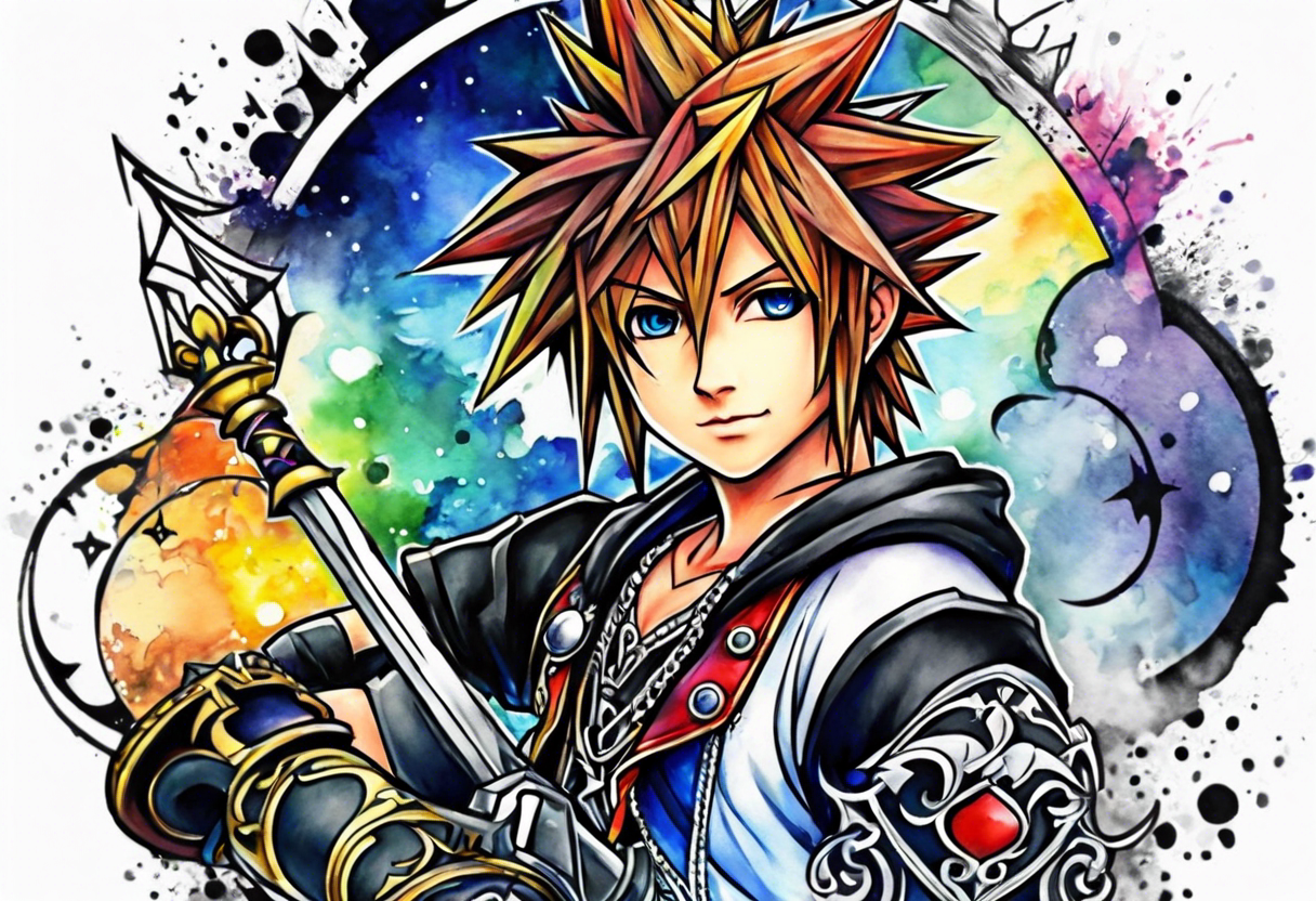 5cm
kingdom hearts
watercolour tattoo idea