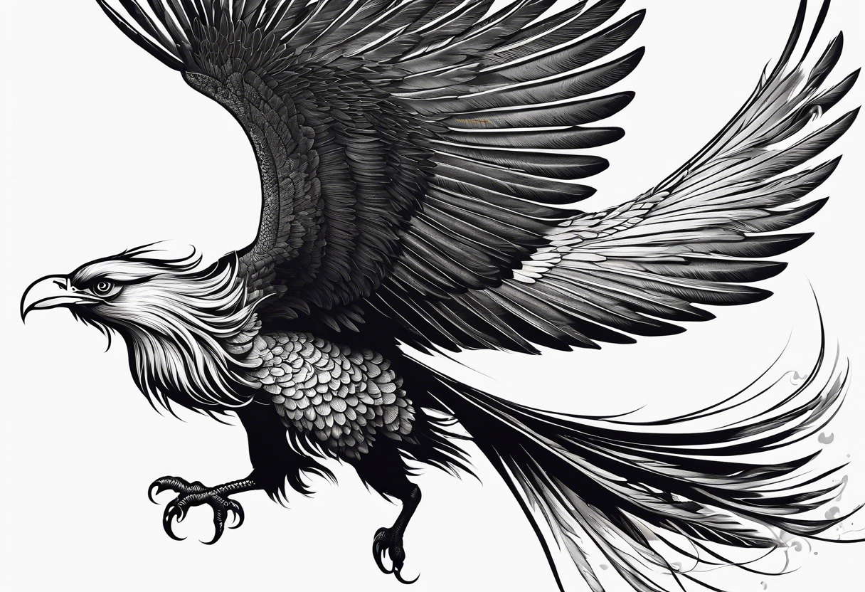 MQA21 Big Black eagle totem tattoo flying eagle fake tattoo for men arm  back waterproof temporary tattoos stickers 20 x 22 cm - AliExpress