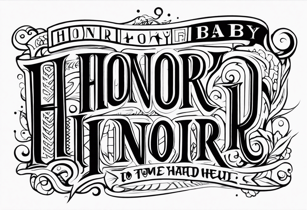 New baby Honor going down arm tattoo idea