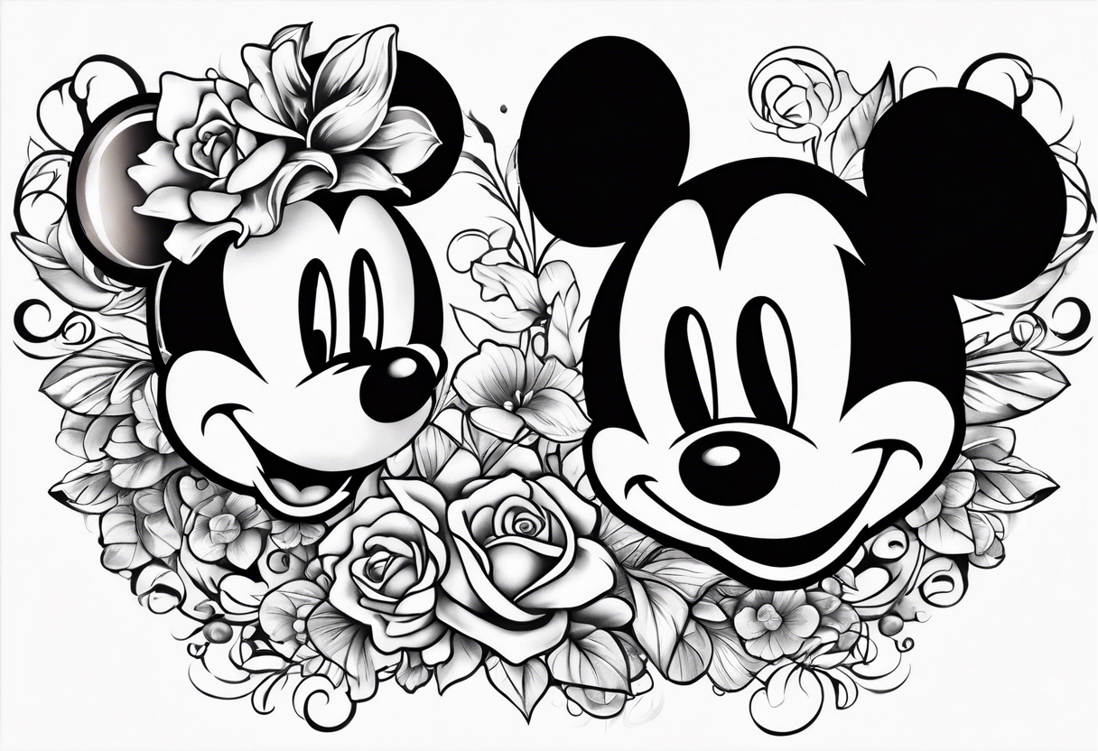 mickey couples tattoo tattoo idea