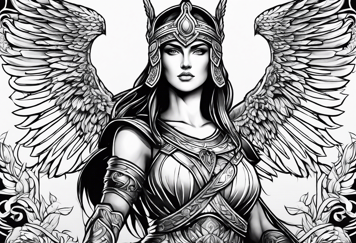 Athena warrior tattoo idea