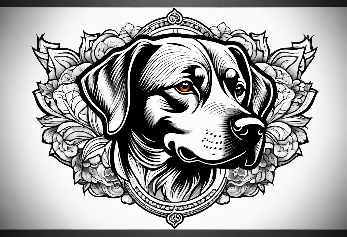 a beautiful dog tattoo idea