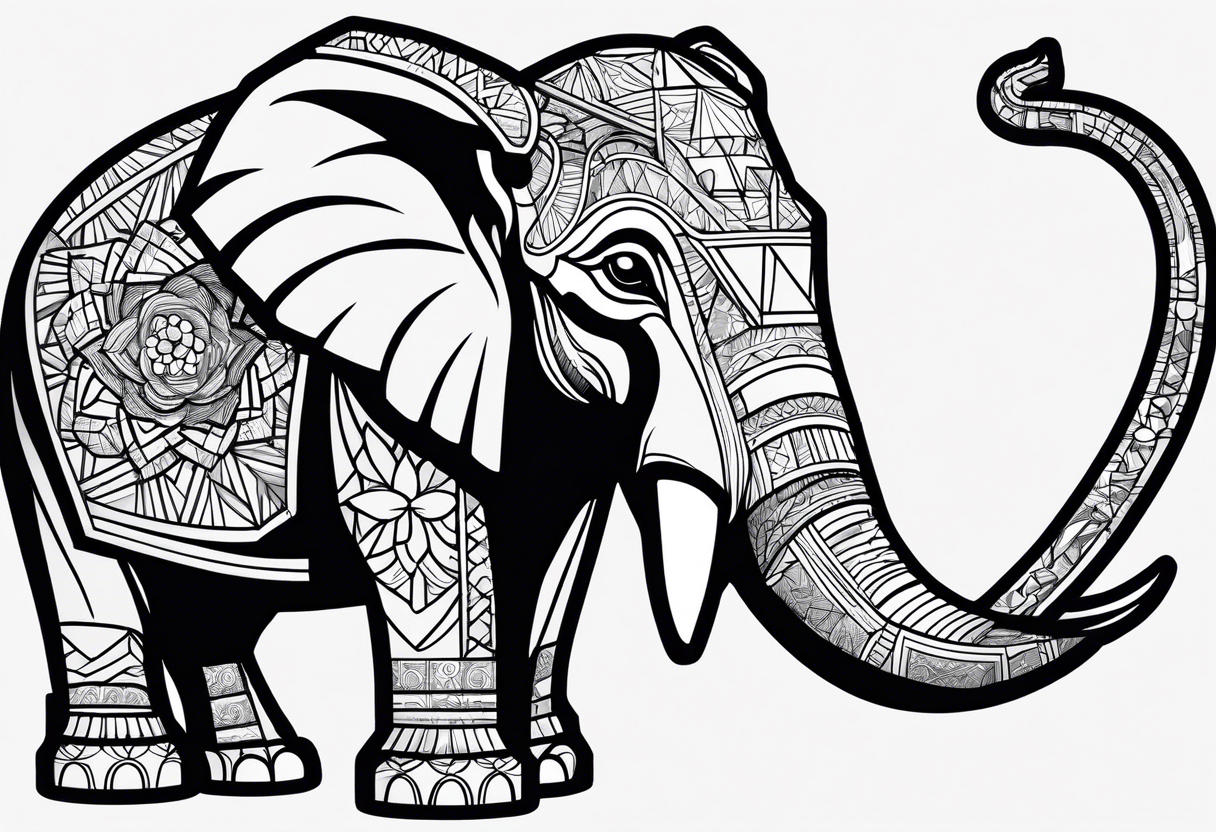 Lego Elephant head tattoo idea