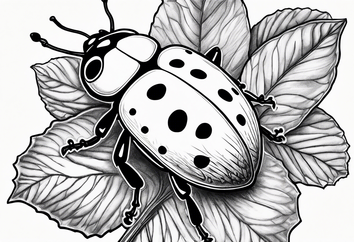 Acorn and ladybug tattoo idea