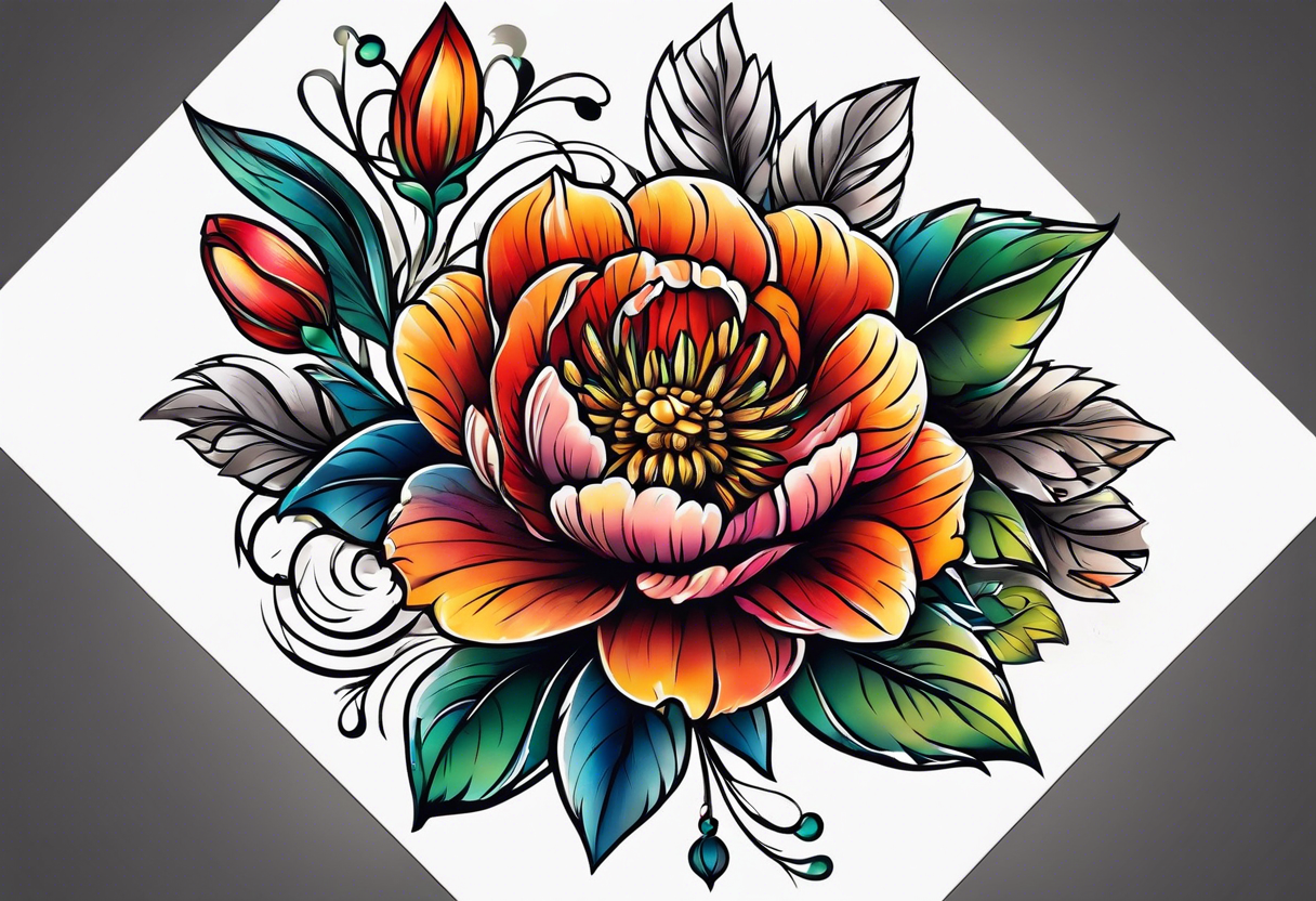 Zagare  flower tattoo idea