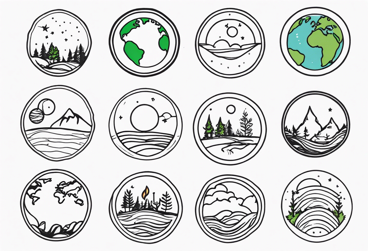 SUPER SIMPLE EARTH DAY FLASH TATTOOS tattoo idea