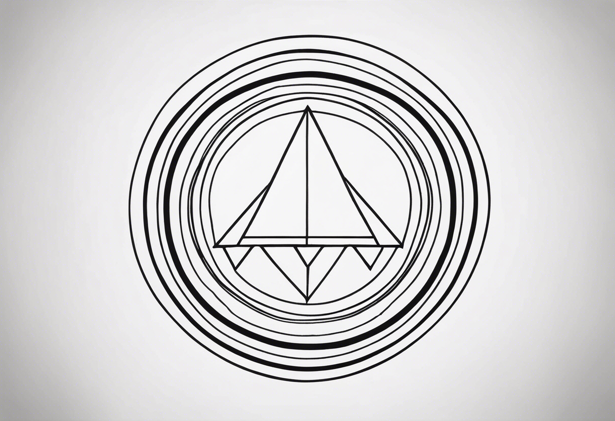 letter delta inside a circle, subtle, girly, simplistic tattoo idea